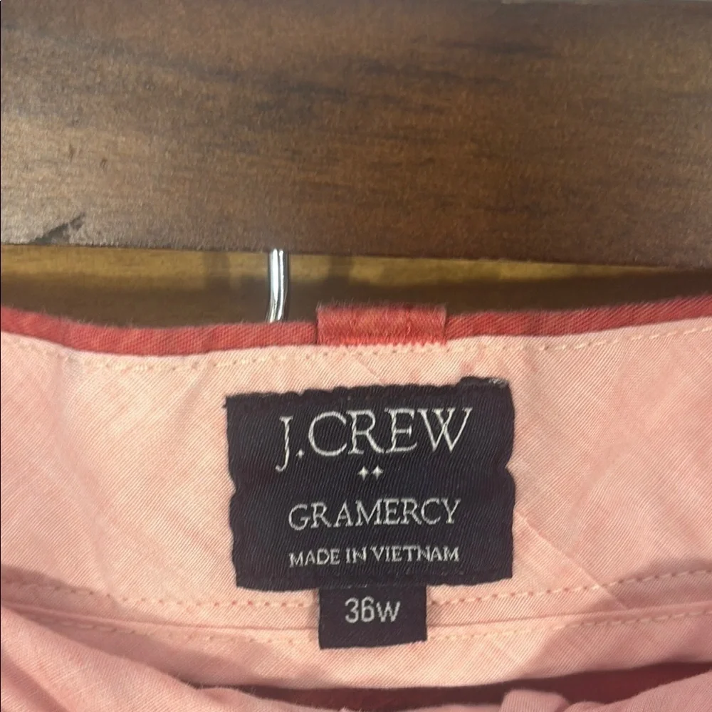 Mens JCrew Red Flat Front Casual Shorts